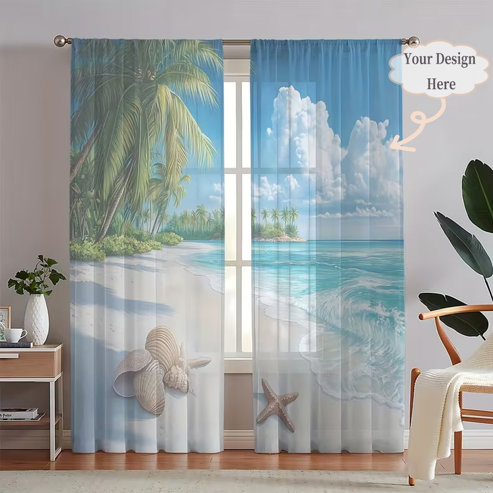 Custom 2D Flat 2pcs Sheer Curt - Textiles For Home review and price