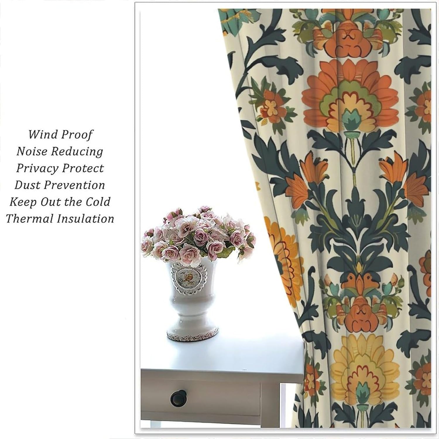 Luxury Floral Print Curtains P - Home Textiles Luxury Curtains review and price