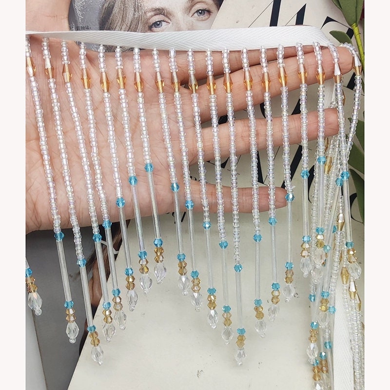 Handmade Beaded Fringe Trim, L - Home Textiles Luxury Curtains review and price