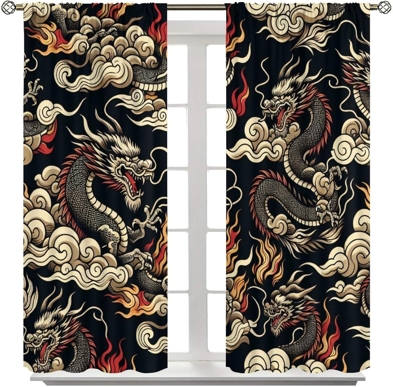Luxurious Asian Dragon Curtain - Home Textiles Luxury Curtains review and price